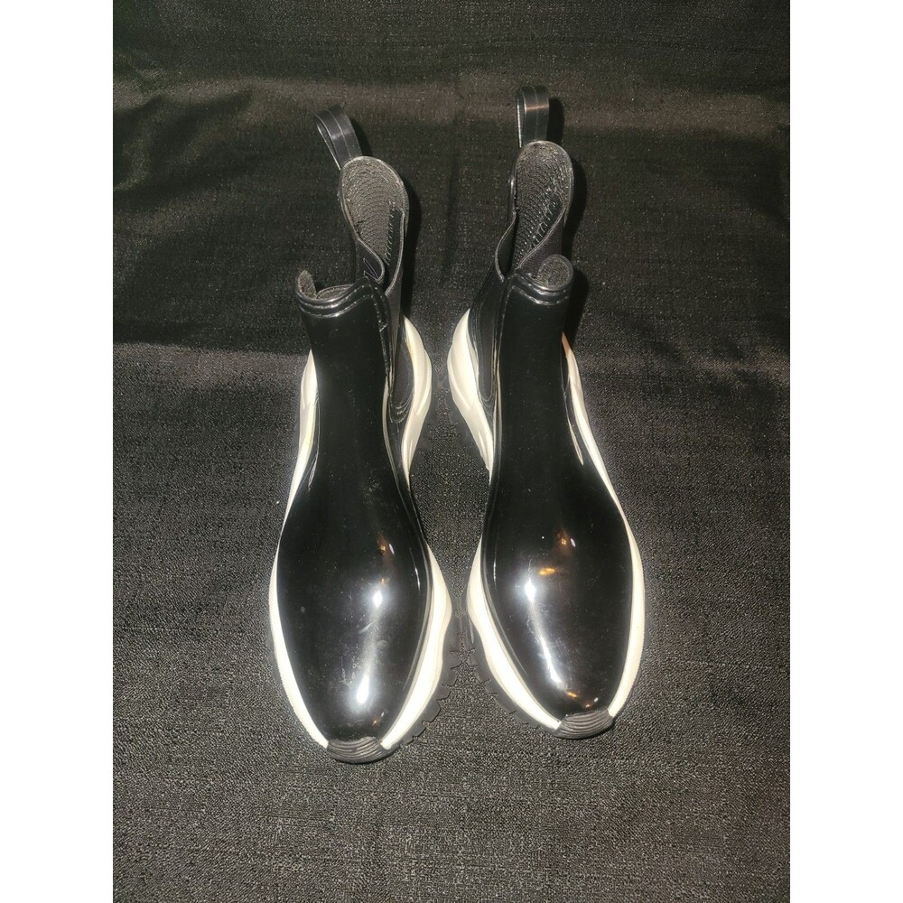 Lemon Jelly Chelsea Rain Boot Black/White SIZE 38 Wellies Waterproof - Picture 3 of 10